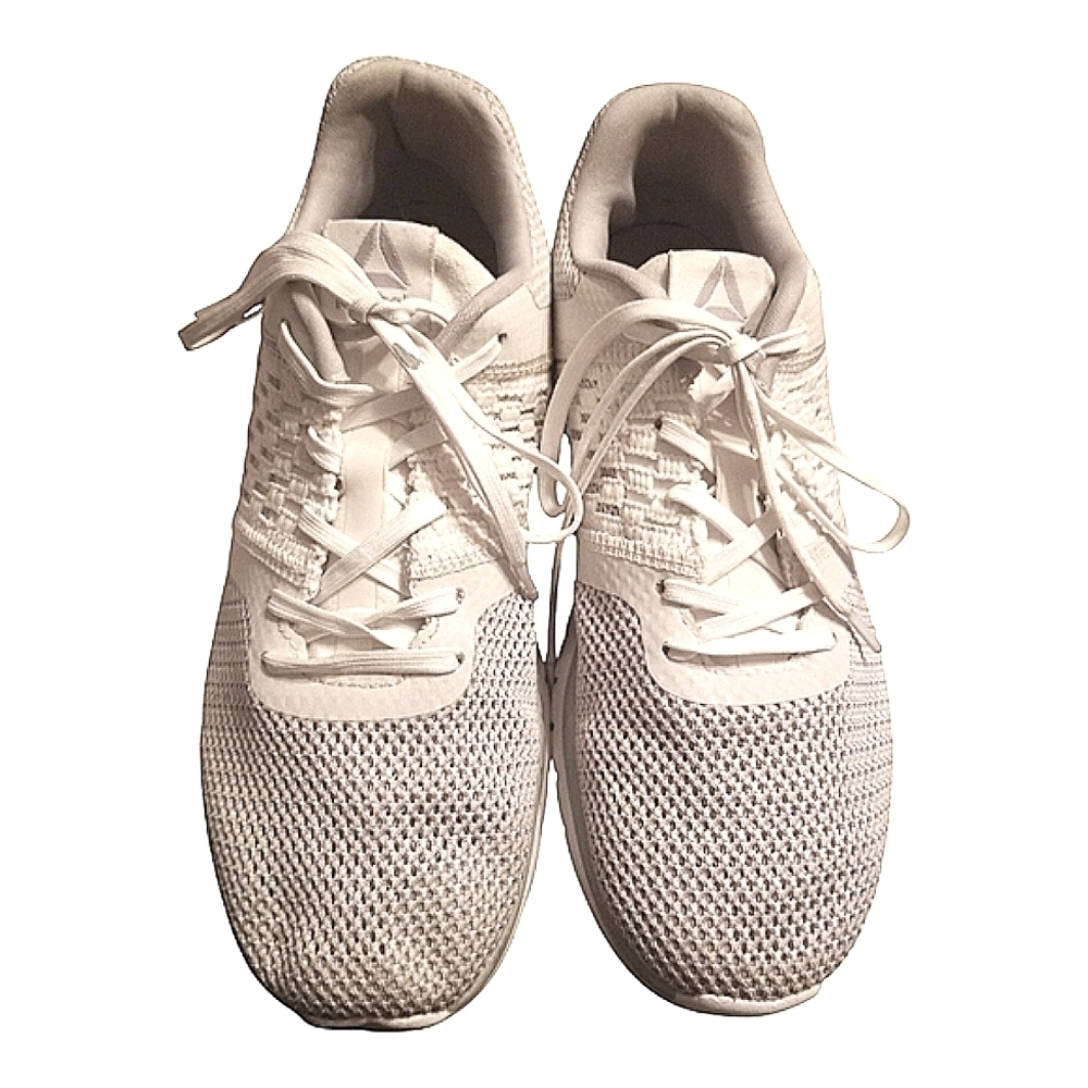 Reebok White and Gray Prime Runner Sneakers